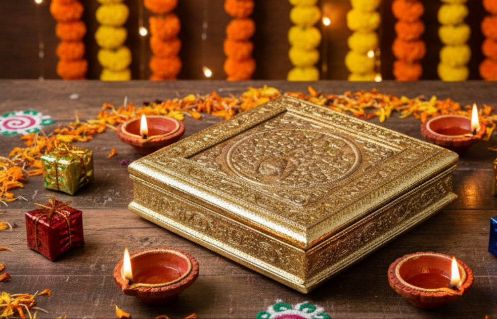 Rajasthani Metal Box (Medium)