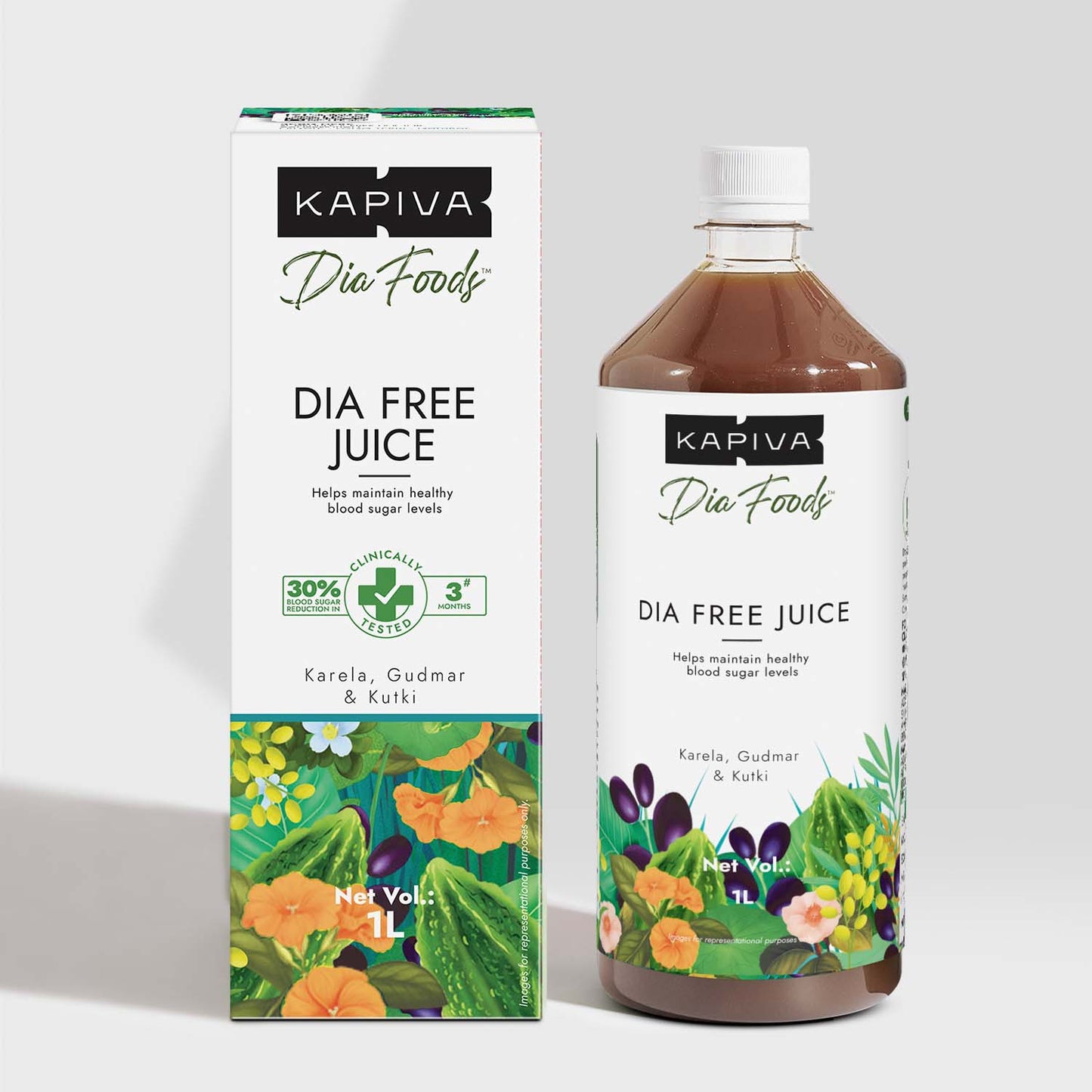Kapiva Dia Free Juice - Blood Sugar Management (1L*2unit)